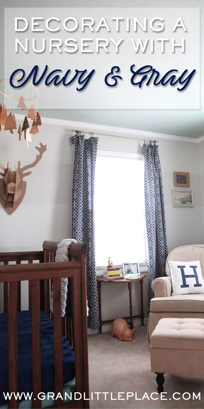 gray and navy nursery ideas