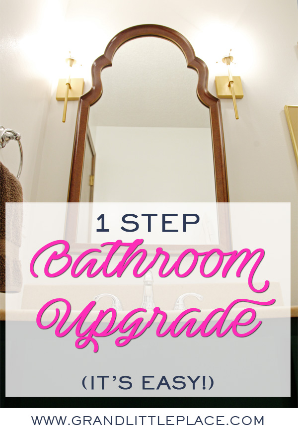 Upgrade your bathroom with this one easy step - change the mirror! Perfect for staging a bathroom to sell