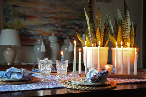Simple Hanukkah Table